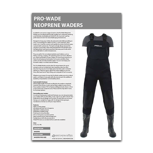 Pro-Wade Waders Datasheet